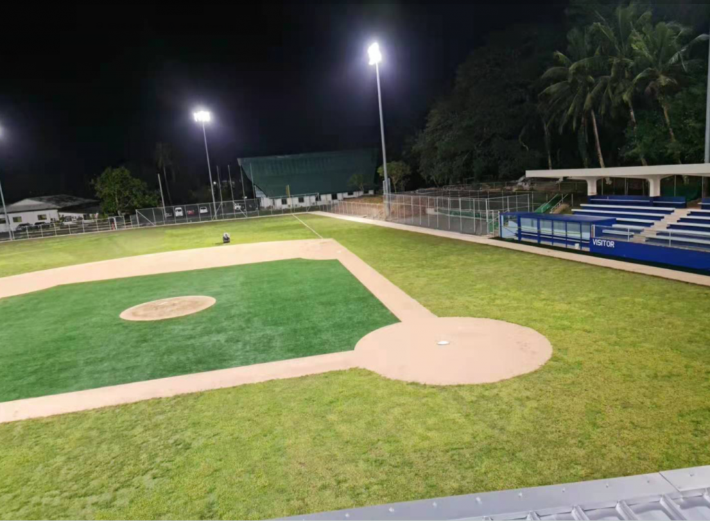 Palau baseball field light system replacement Green Light